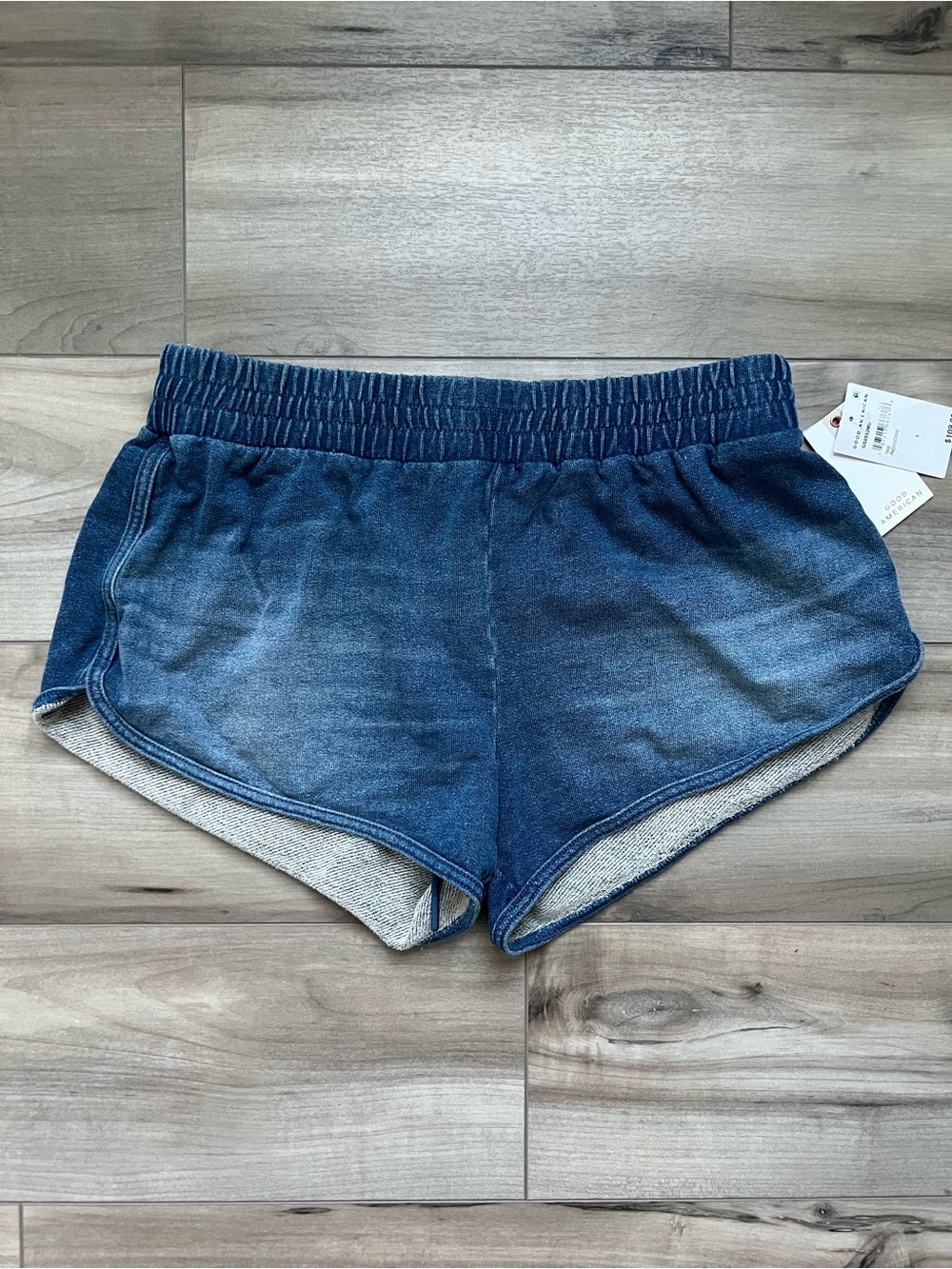 Good American Terry Shorts Indigo Size L NWT